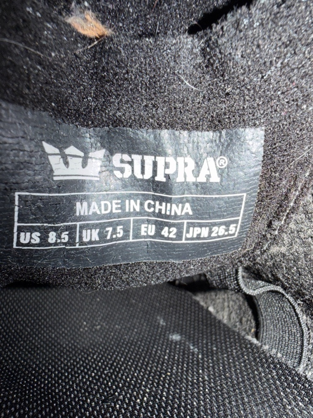 Supra Muska 001 triple black high top sneakers - Picture 7 of 9